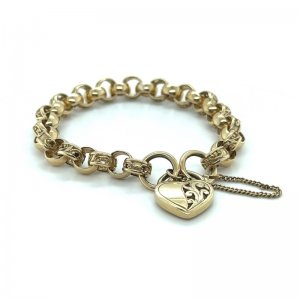 9ct gold belcher link bracelet