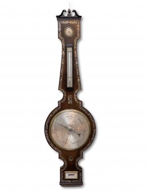 Early Victorian Rosewood Banjo Barometer