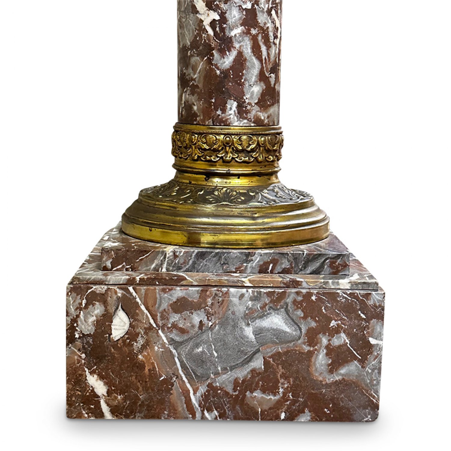 French marble pedestal with ormolu mounts