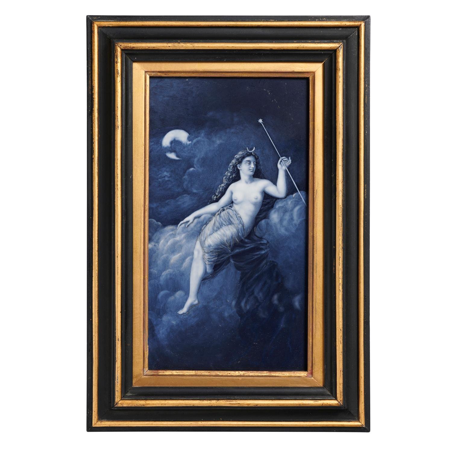  TJ Bott Jnr Framed Plaque of Night dated 1886 TJ Bott Jnr Framed Plaque of Night dated 1886 Royal Worcester porcelain ‘Limoges Enamel’ decorated plaque Thomas J. Bott, 