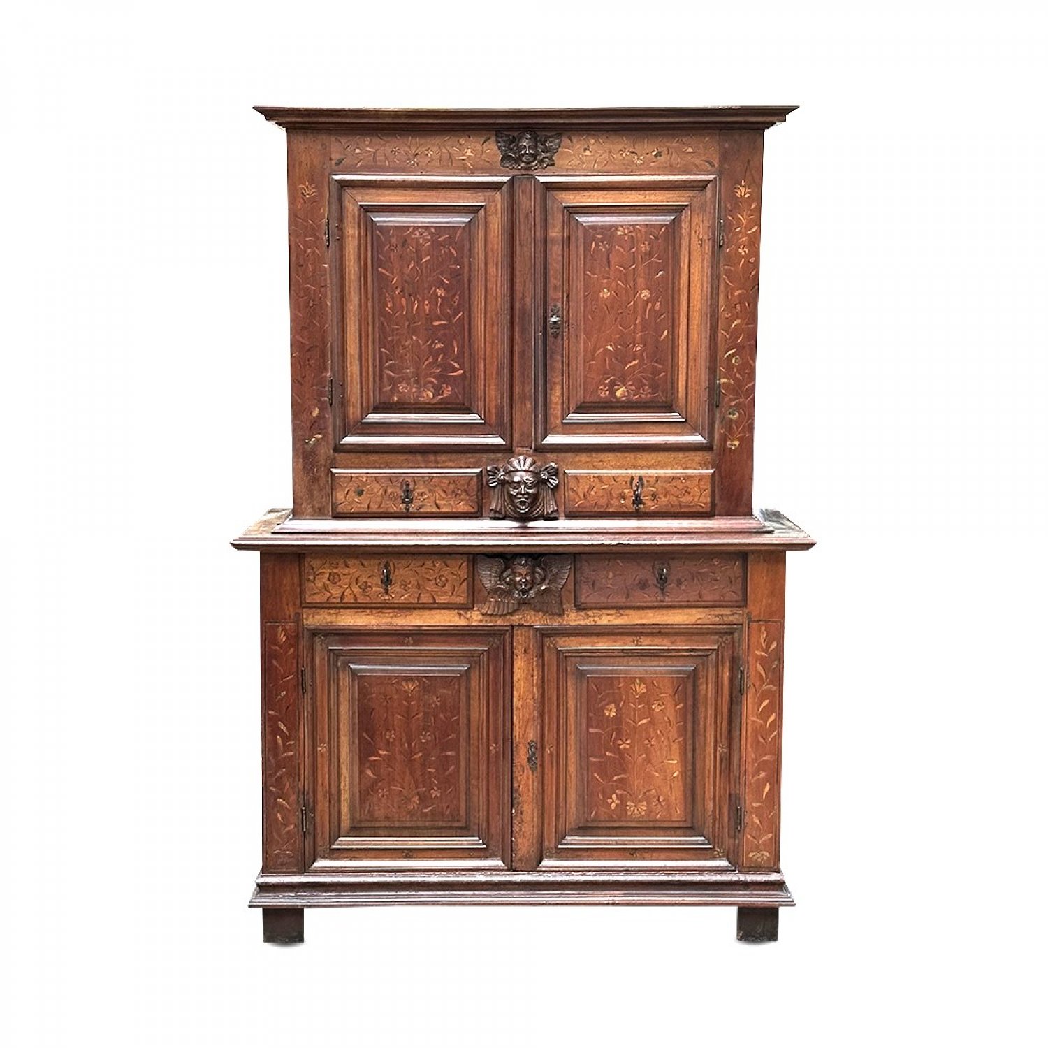 Early 19th Century Continental walnut marquetry cabinet 