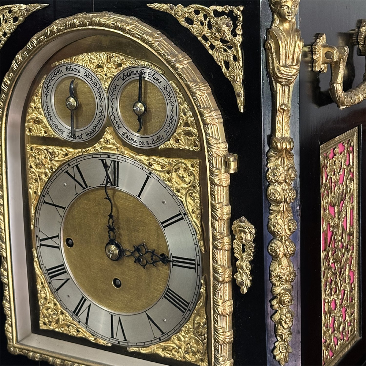 Grand 19th century English ebonised bracket clock 