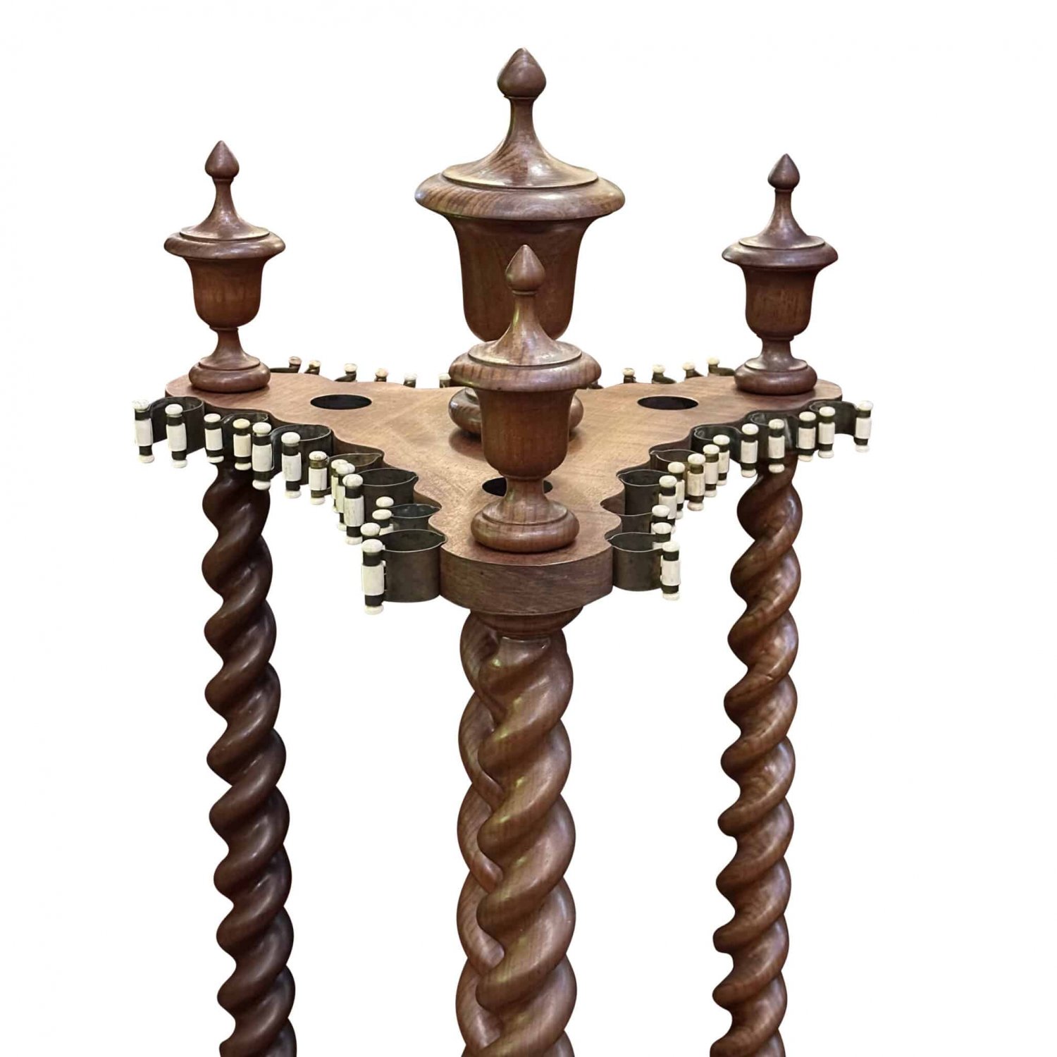 Rare Australian blackwood revolving billiard cue rack 