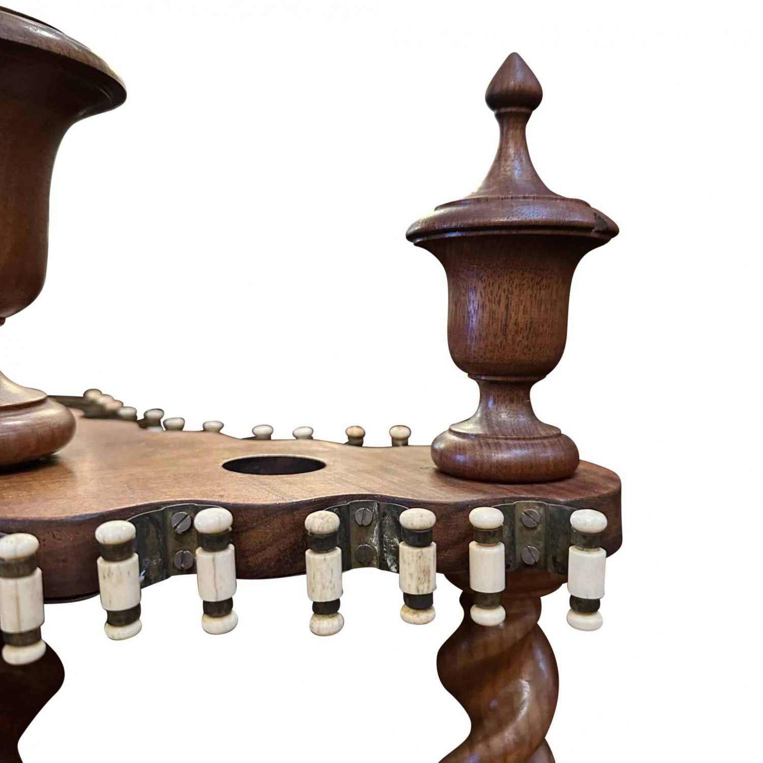 Rare Australian blackwood revolving billiard cue rack 