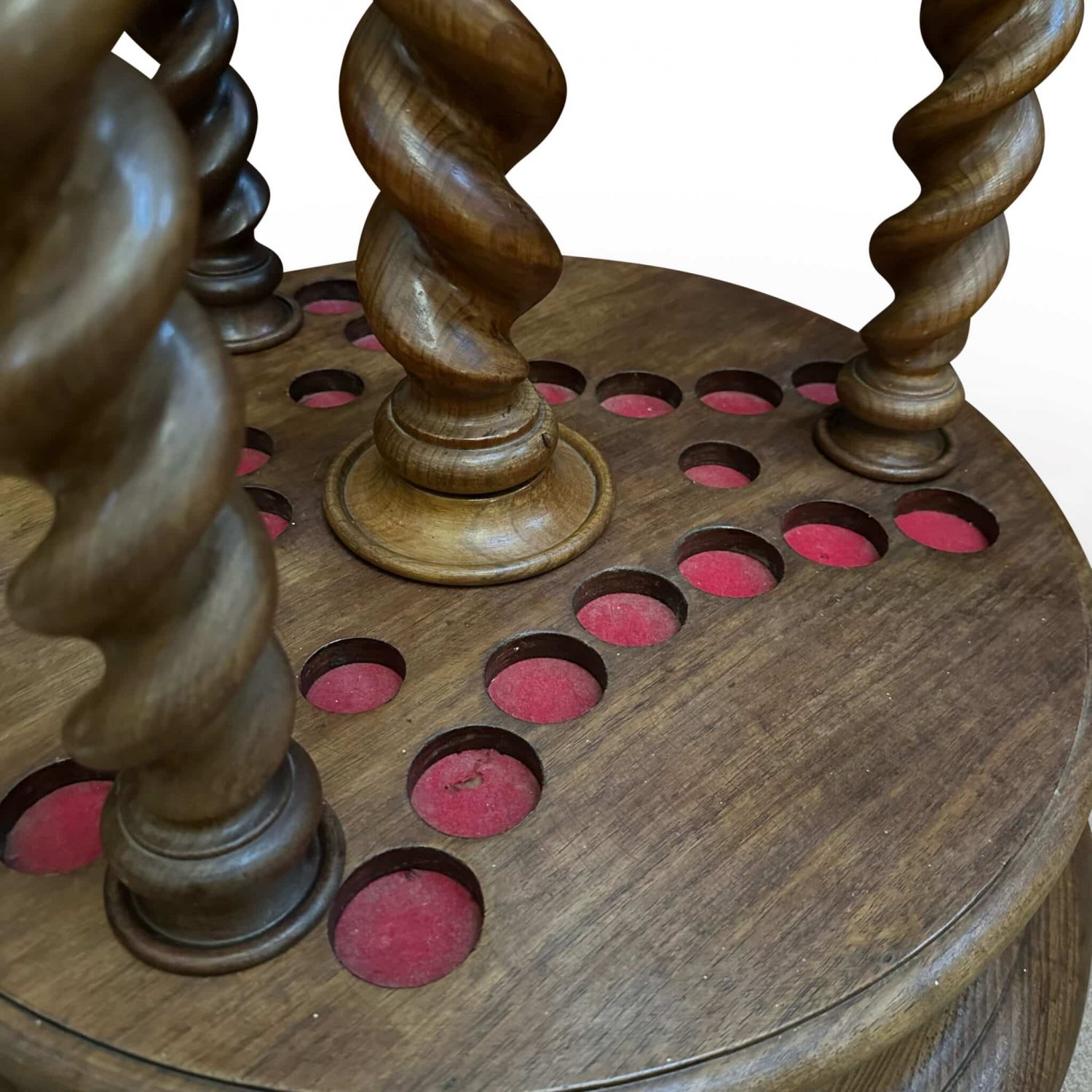 Rare Australian blackwood revolving billiard cue rack 