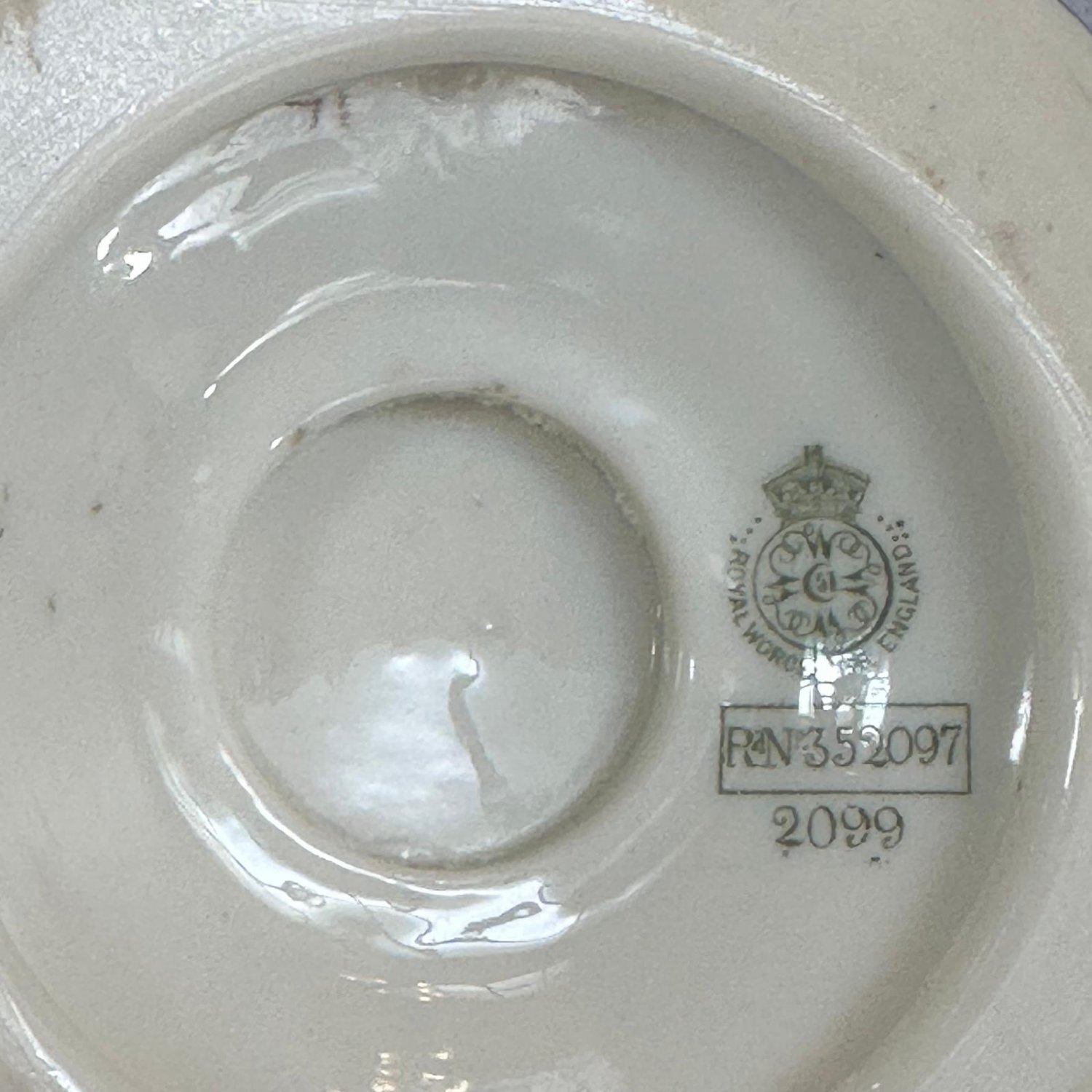 Royal Worcester floral, grape, and leaf design double handled vase 