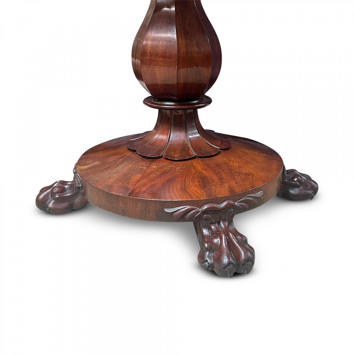 William IV English mahogany fold over card table 