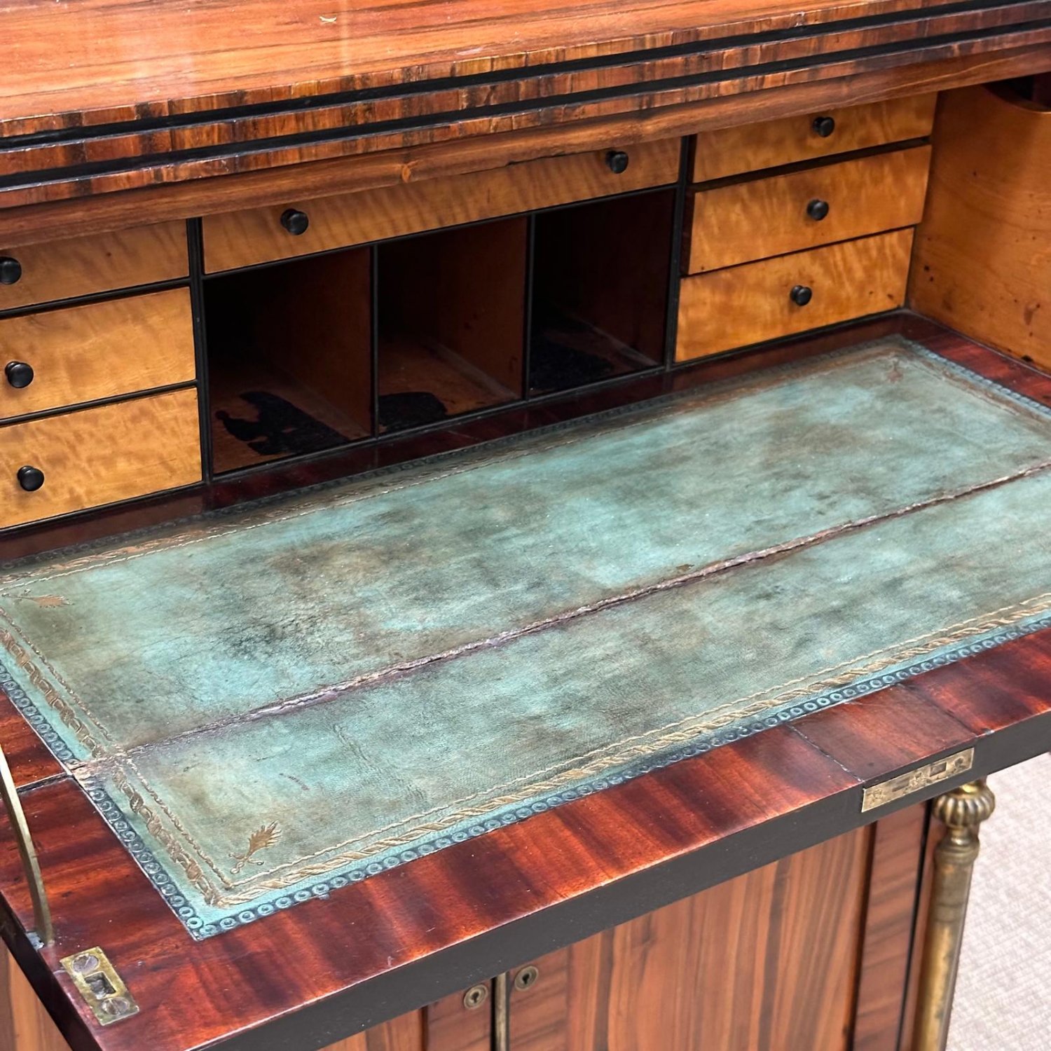 English Regency Grecian Zebrawood Secretaire, London 
