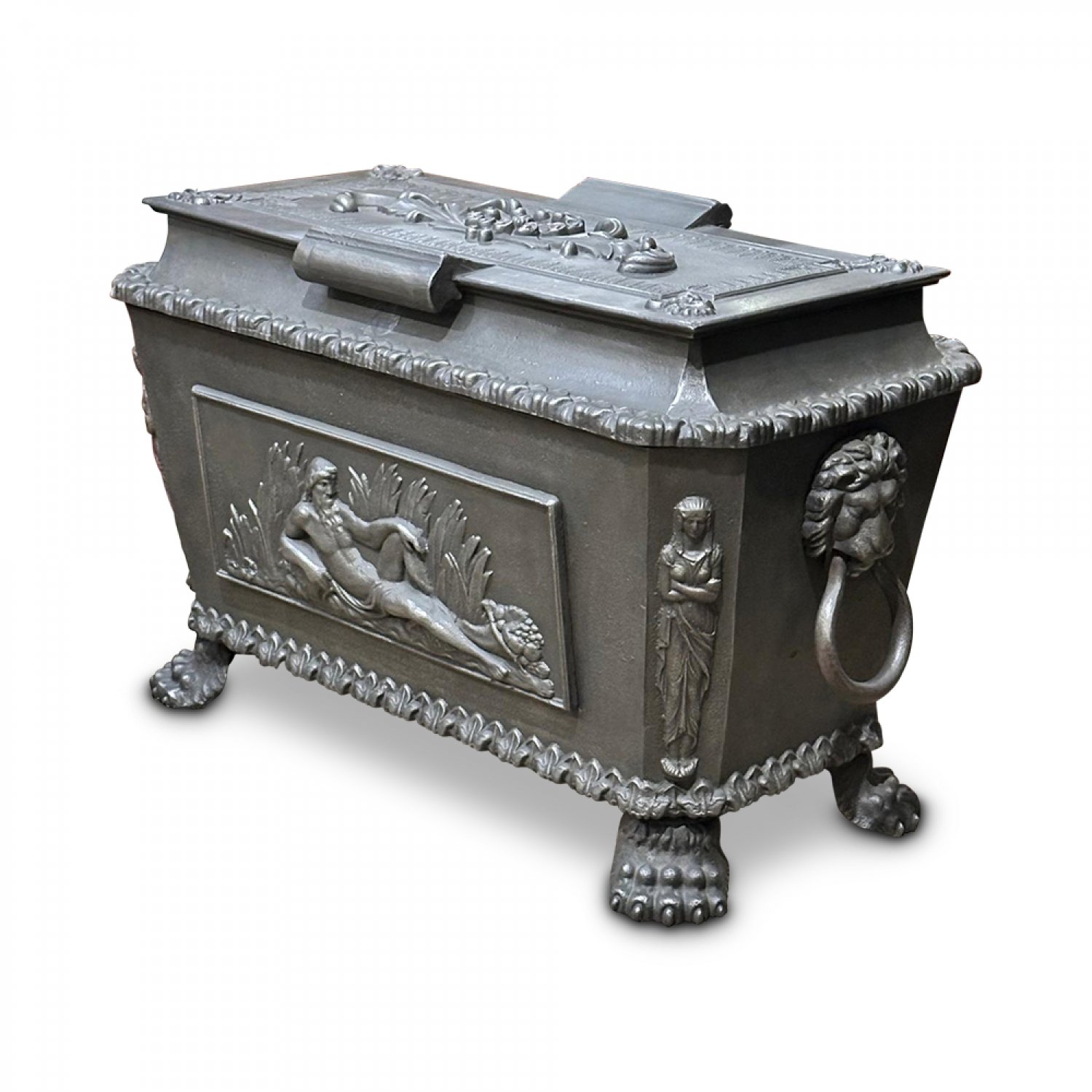 Rare Regency cast iron strong box 