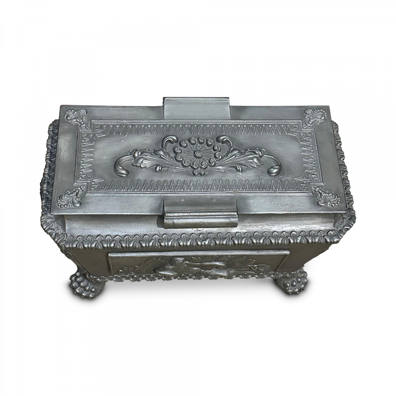 Rare Regency cast iron strong box 