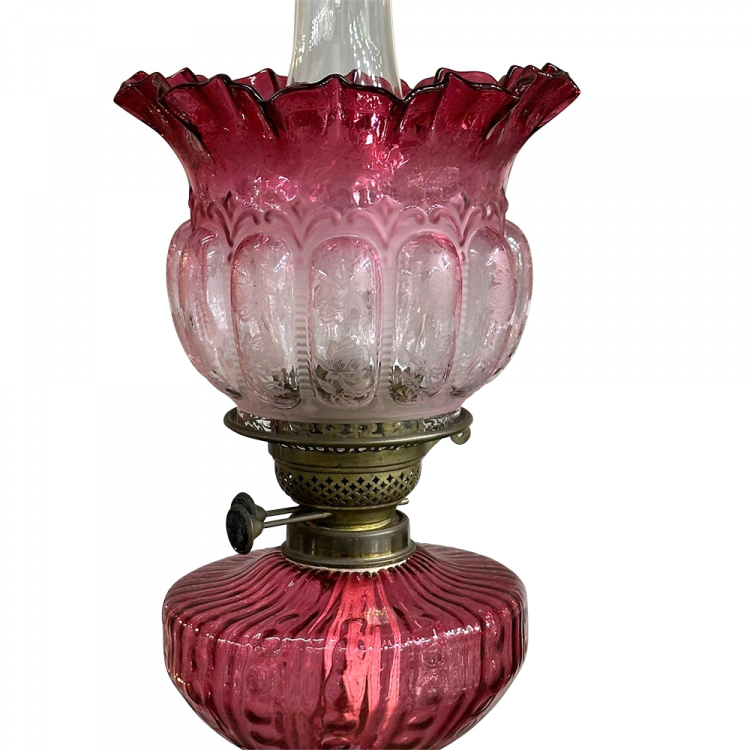 Victorian double burner banquet lamp 