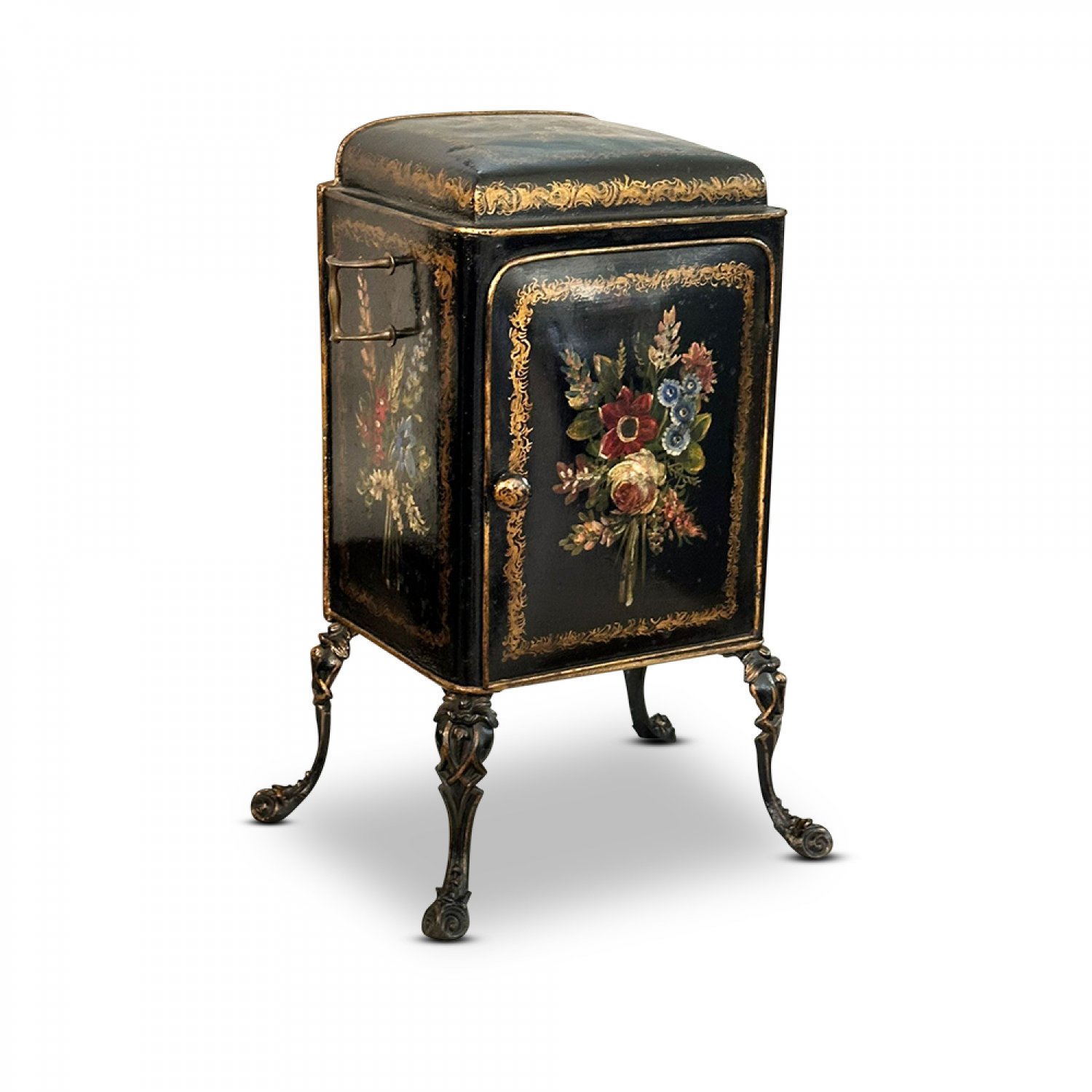 Mid 19th century English toleware Pontypool plate warmer 