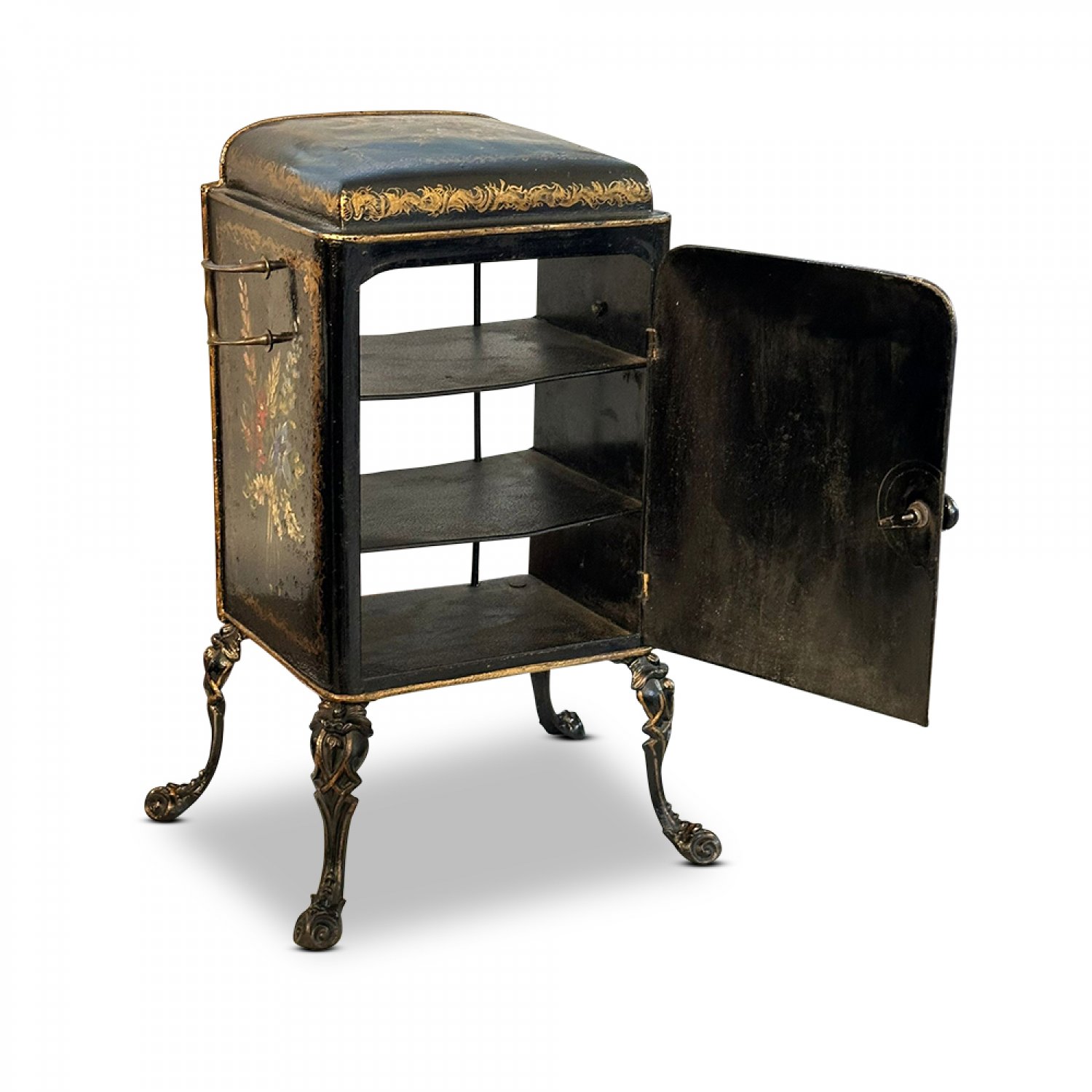 Mid 19th century English toleware Pontypool plate warmer 