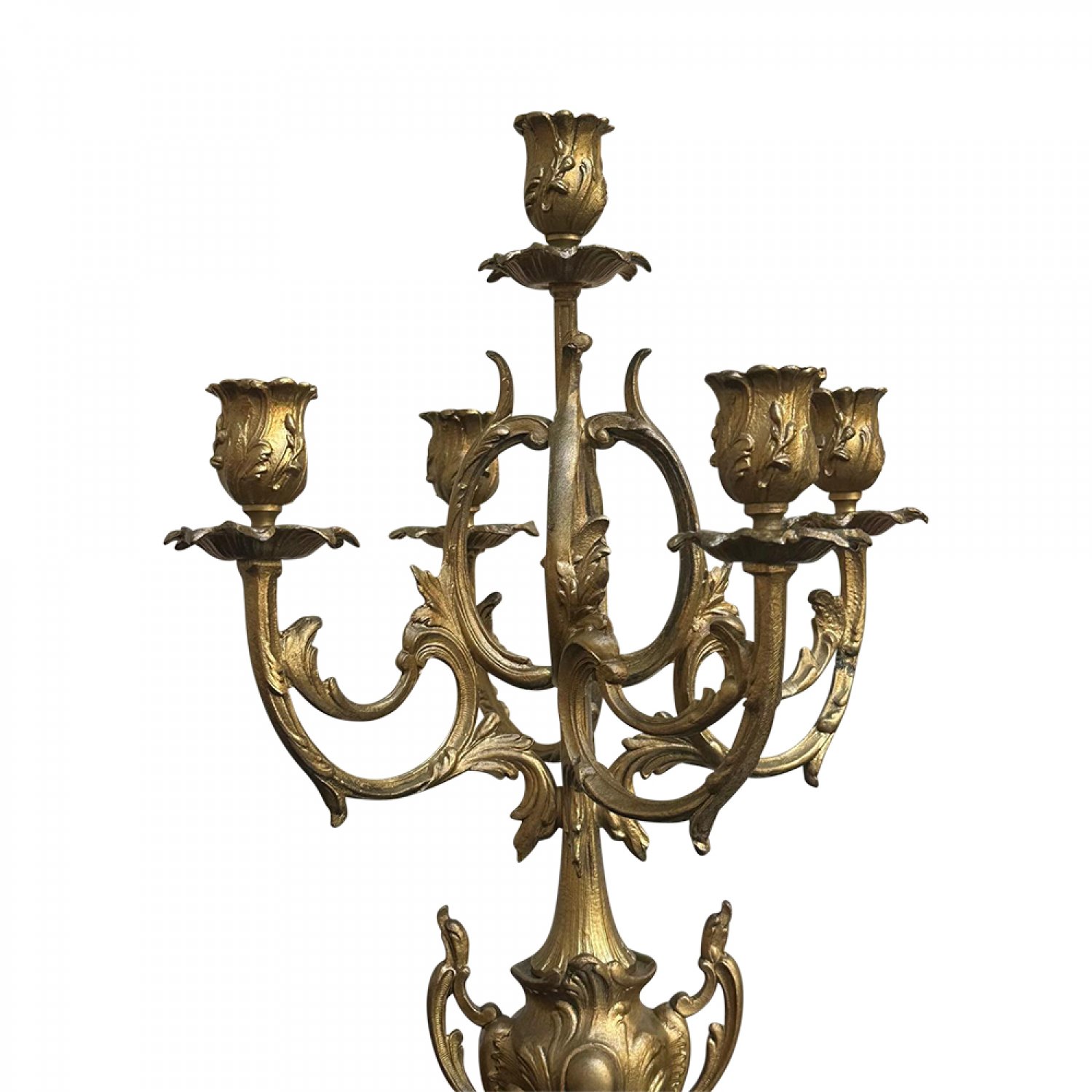 French 19th century clock garniture on green onyx 