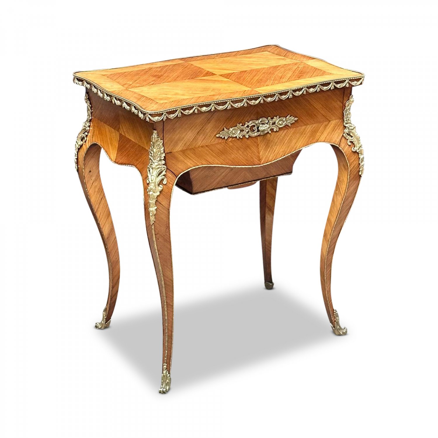 Louis XV style kingwood jewellery table with gilt bronze mounts by Tahan Paris