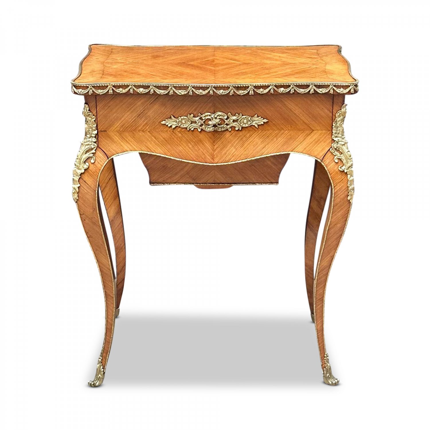 Louis XV style kingwood jewellery table with gilt bronze mounts by Tahan Paris