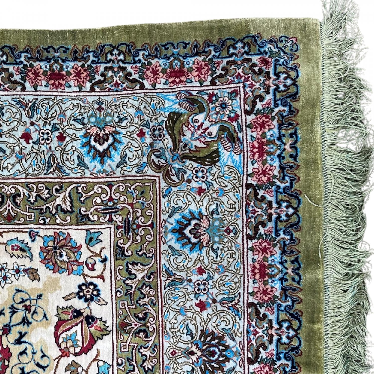 Qom Arjian silk Persian carpet