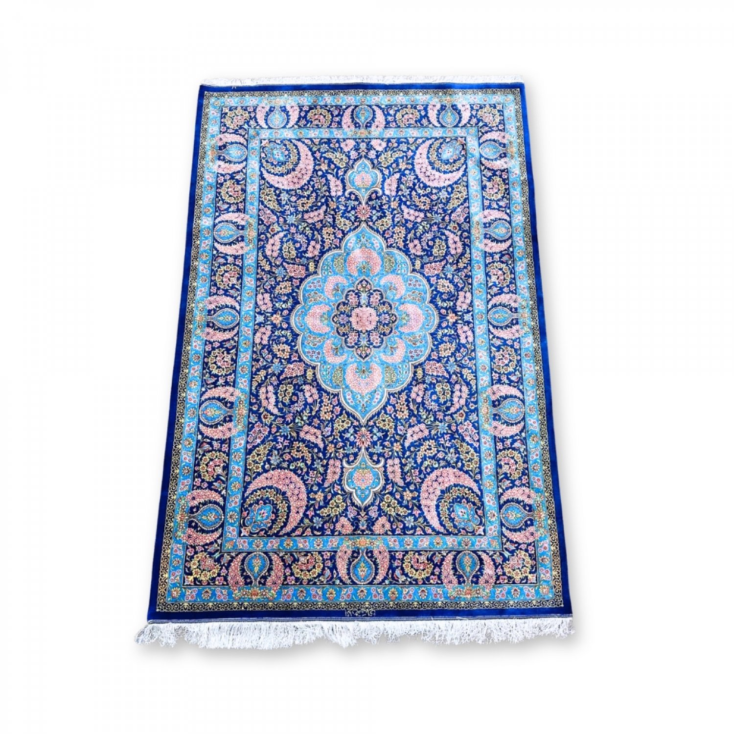 Iran Qum Saadi Persian Carpet signed