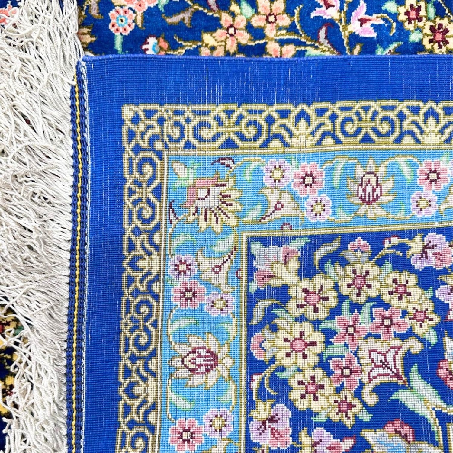 Iran Qum Saadi Persian Carpet signed