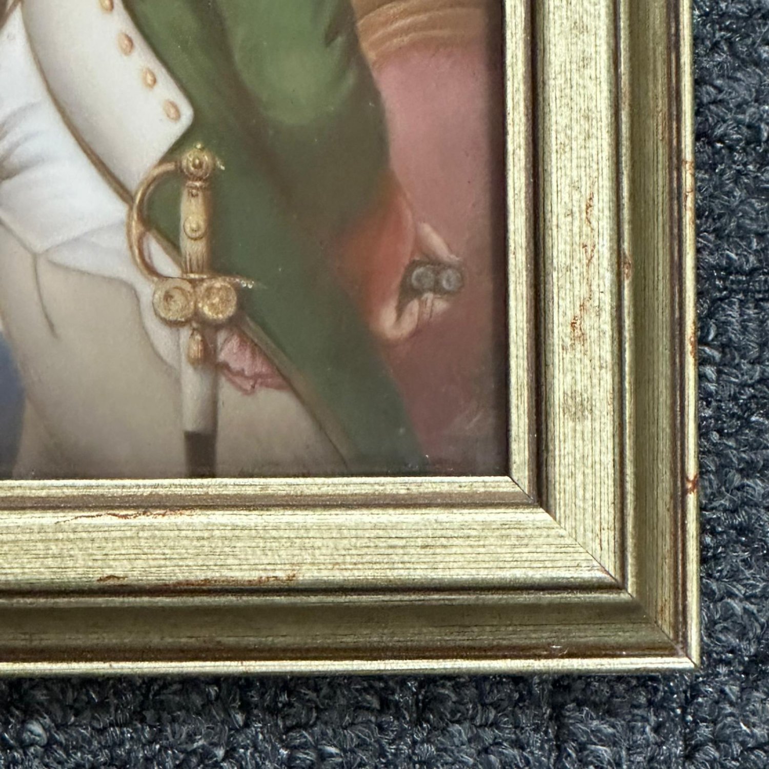 German KPM porcelain hand painted miniature signed portrait of Napoleon Bonaparte