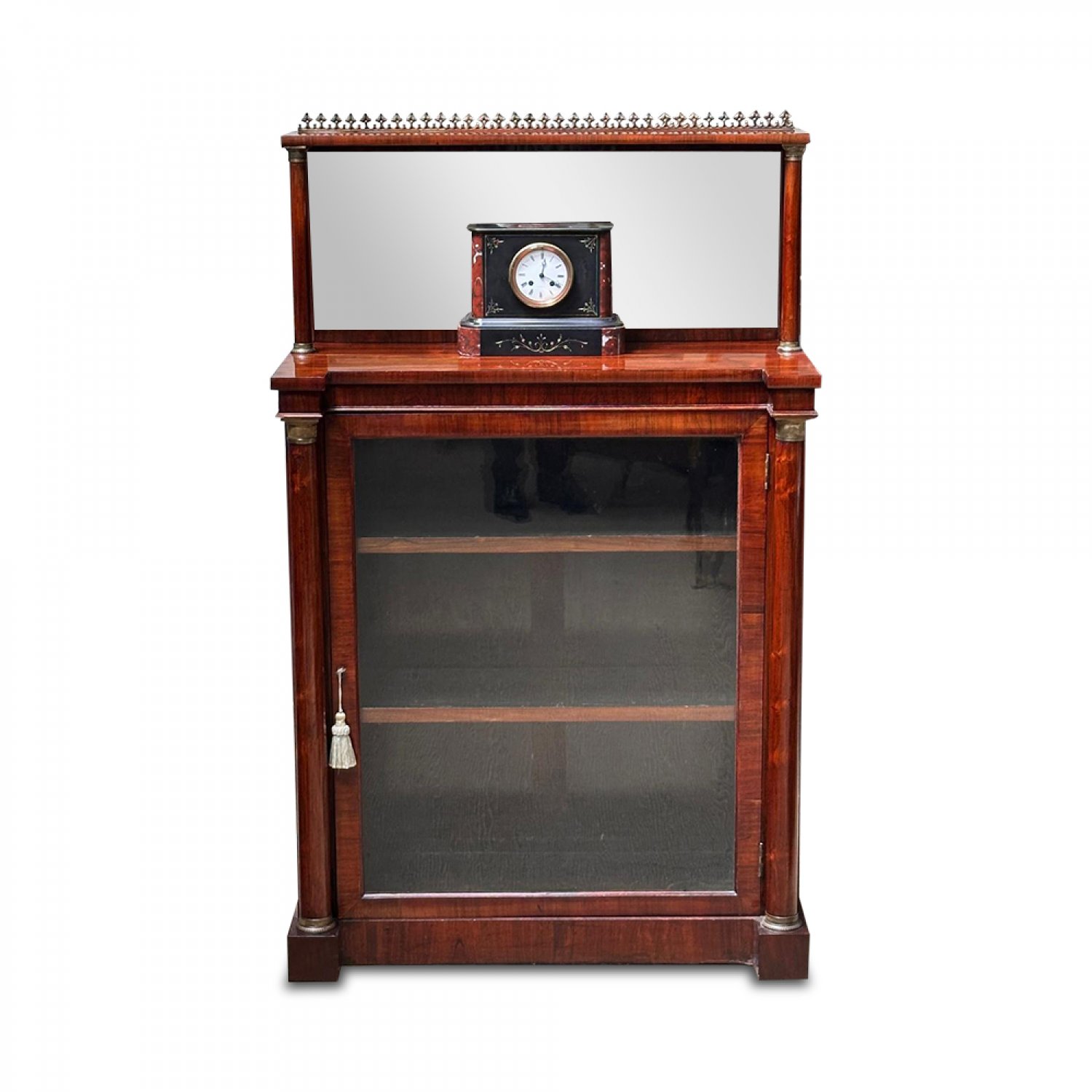 English rosewood compact mirrored back Empire style sideboard with ormolu mounts 