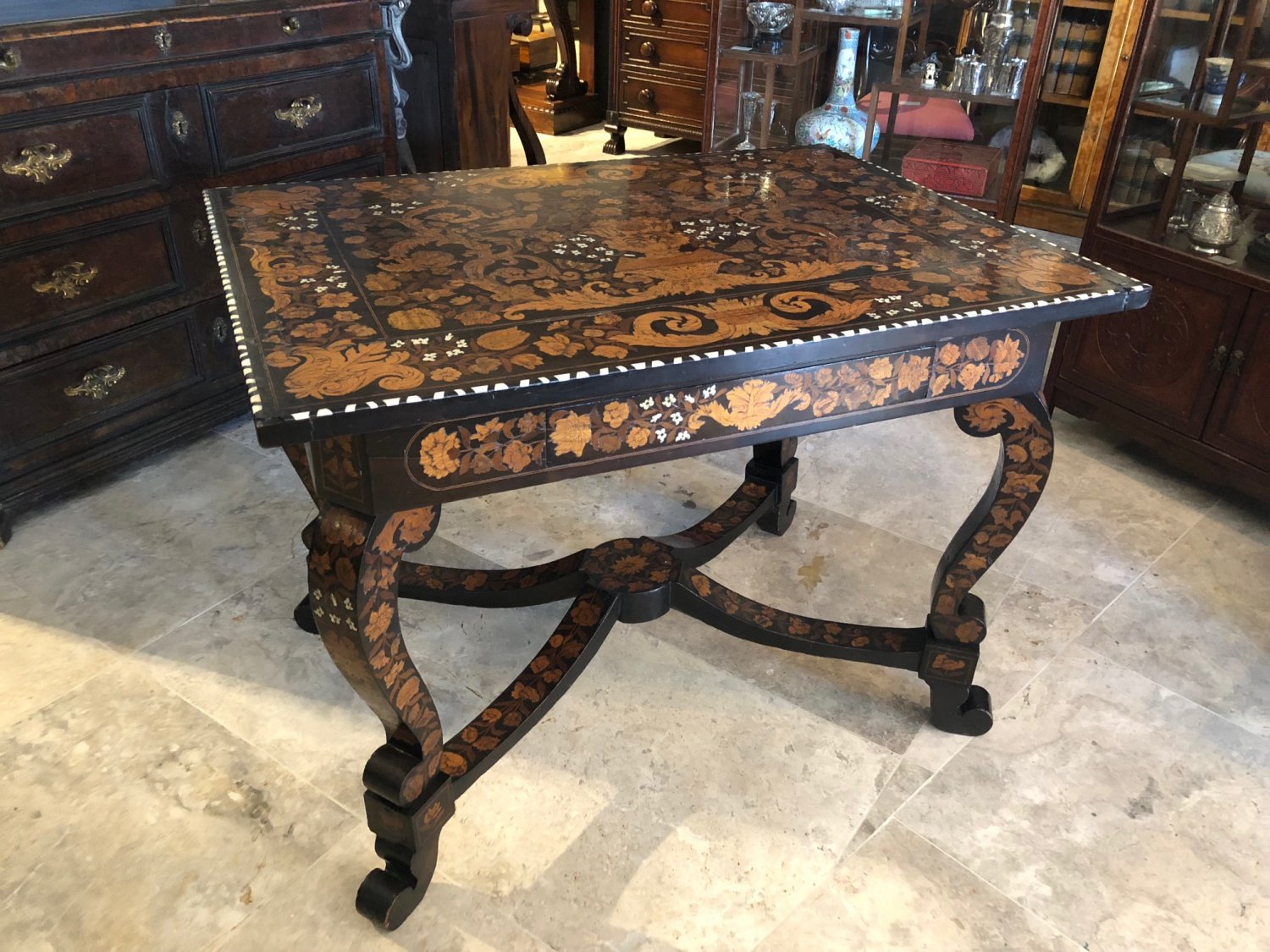 18th Century Dutch Marquetry Table