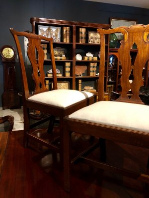 Pair of 18th Century Chippendale Period Mahogany Chairs
