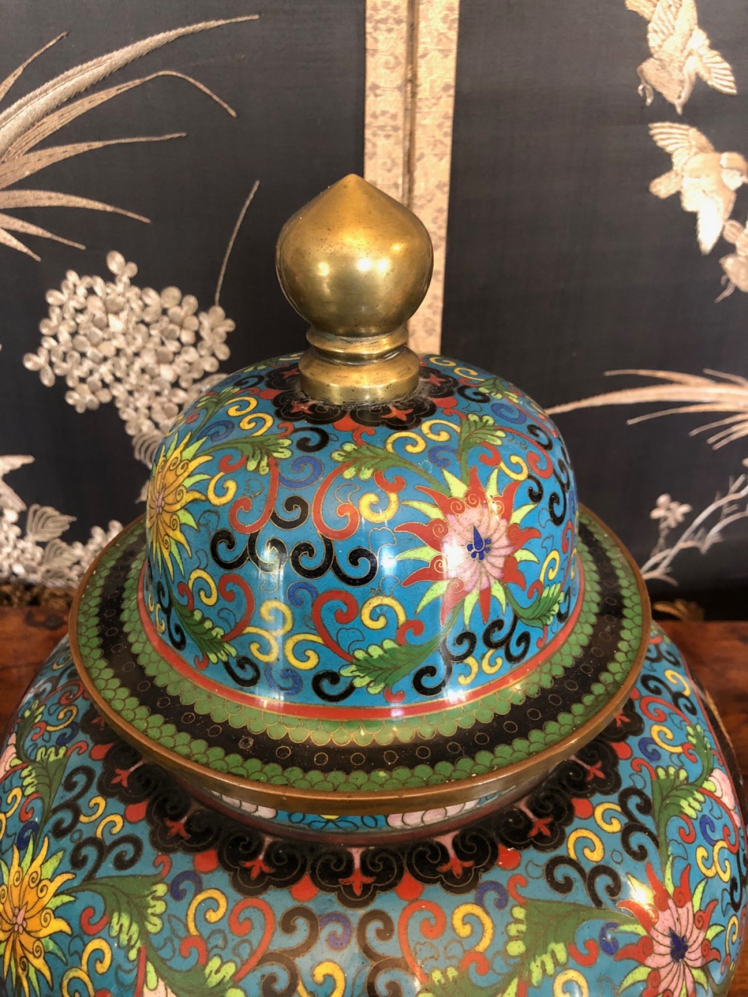 Large Chinese Cloisonné Urn c.1920 Walter & Co Australian Antique & Art Dealers Association