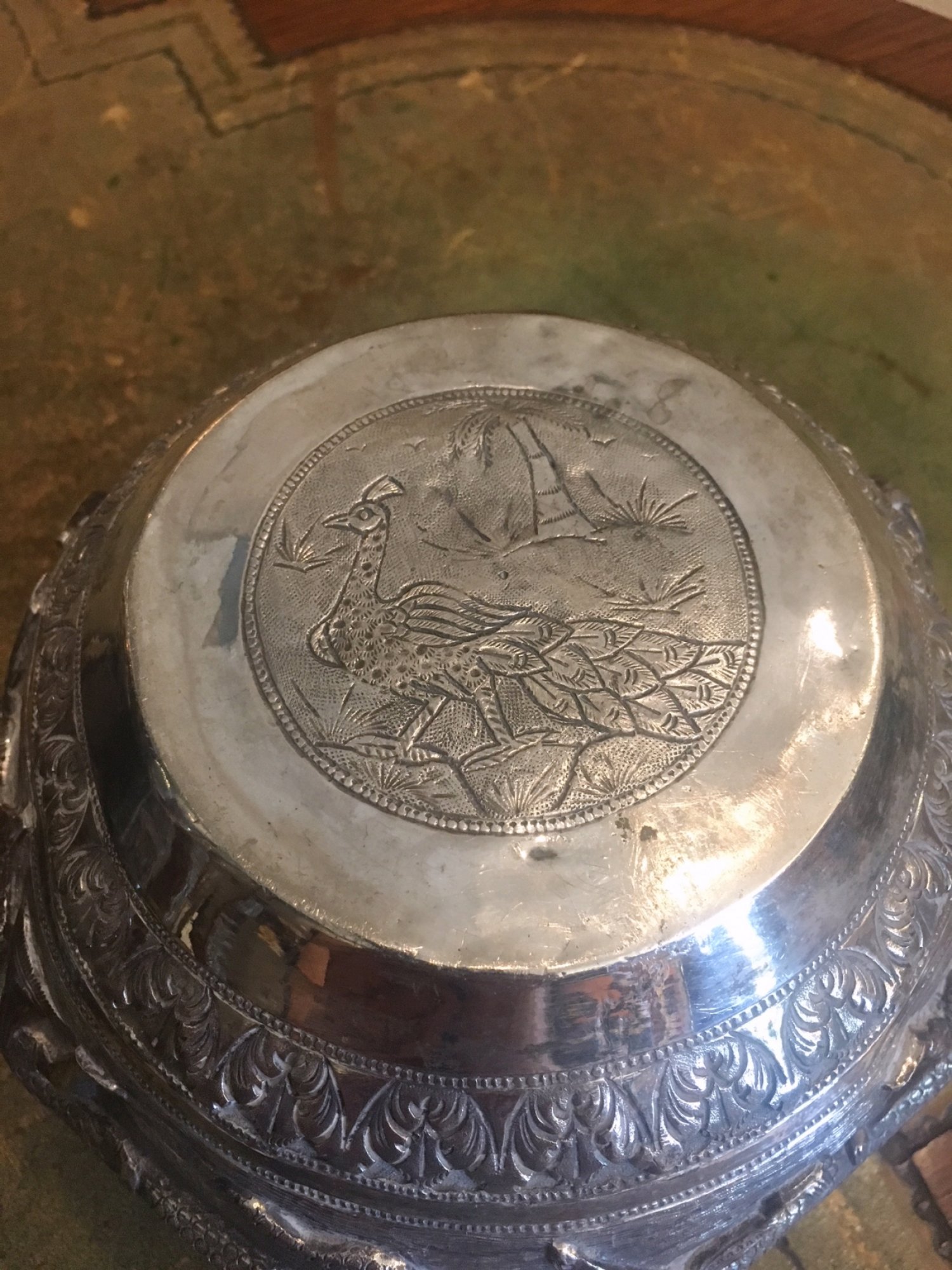 Late 19th Century Burmese Silver Bowl 
