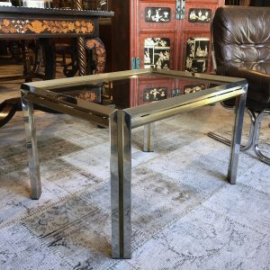 Italian Chrome and Brass Coffee Table