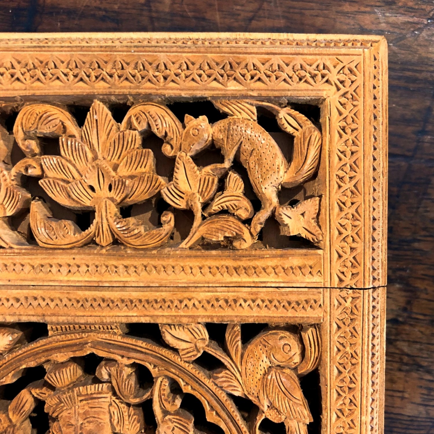 Carved Indian Sandalwood Card Case