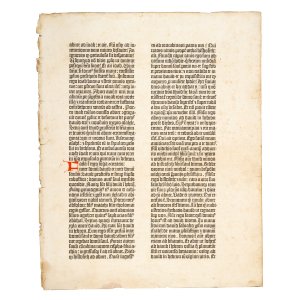 A leaf from the Gutenberg Bible