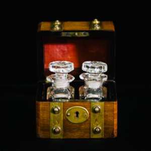 English Victorian boxed perfume bottles