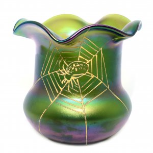 Iridescent Art Glass Vase