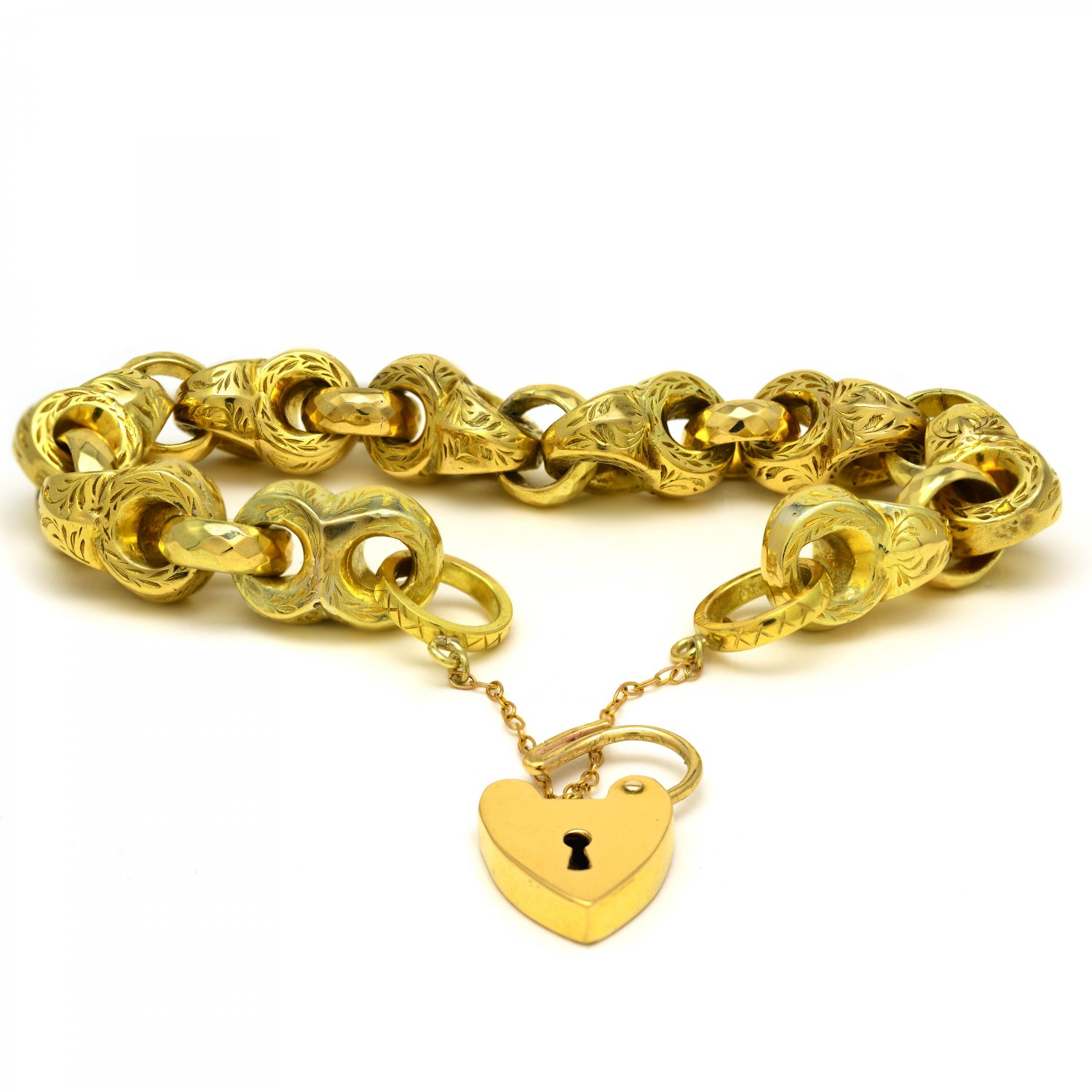 18ct Gold Victorian Padlock Bracelet