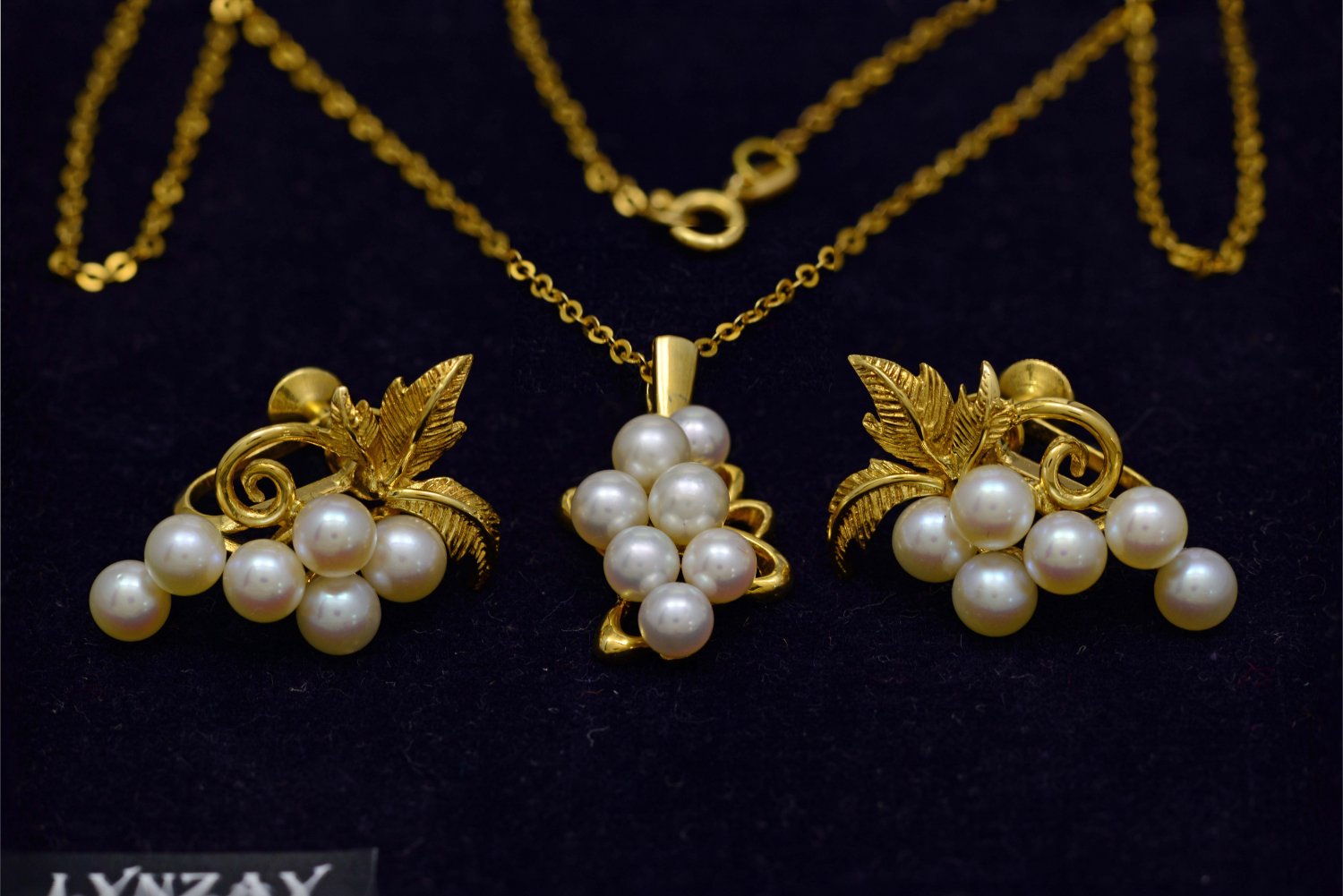 MIKIMOTO Pearls 14K Gold Necklace & Earrings Set