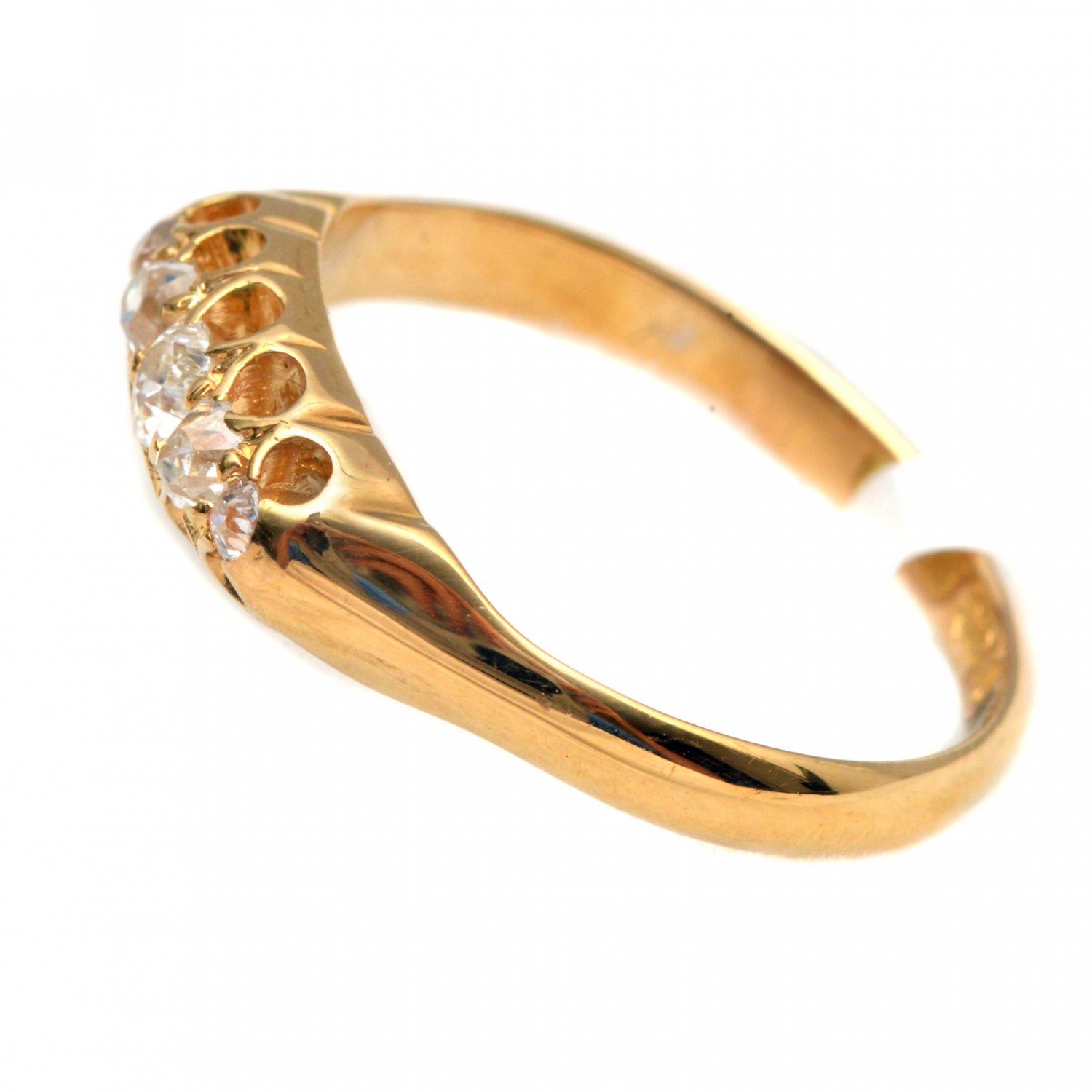 18ct Rose Gold 5 Diamond Ring