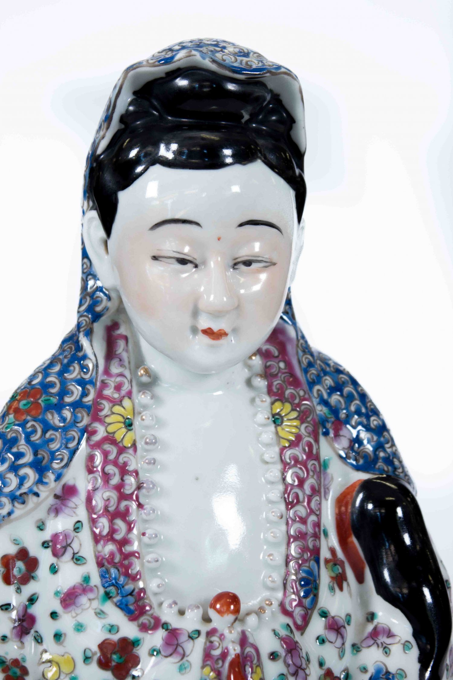 Chinese Porcelain Figure Lady in Meditation.