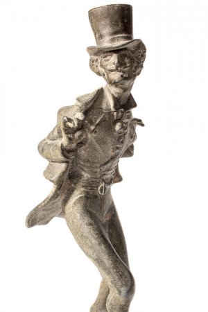 Spelter Figural Candlestick Figure of a Dandy