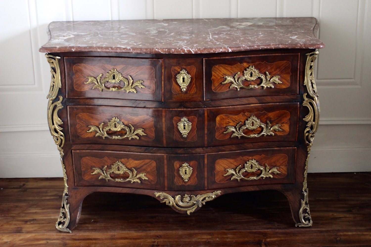 18TH CENTURY LOUIS XV, COMMODE, BY PIERRE ROUSSEL.