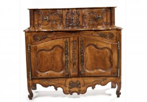 18th Century French Provincial Walnut Buffet. Circa 1760.