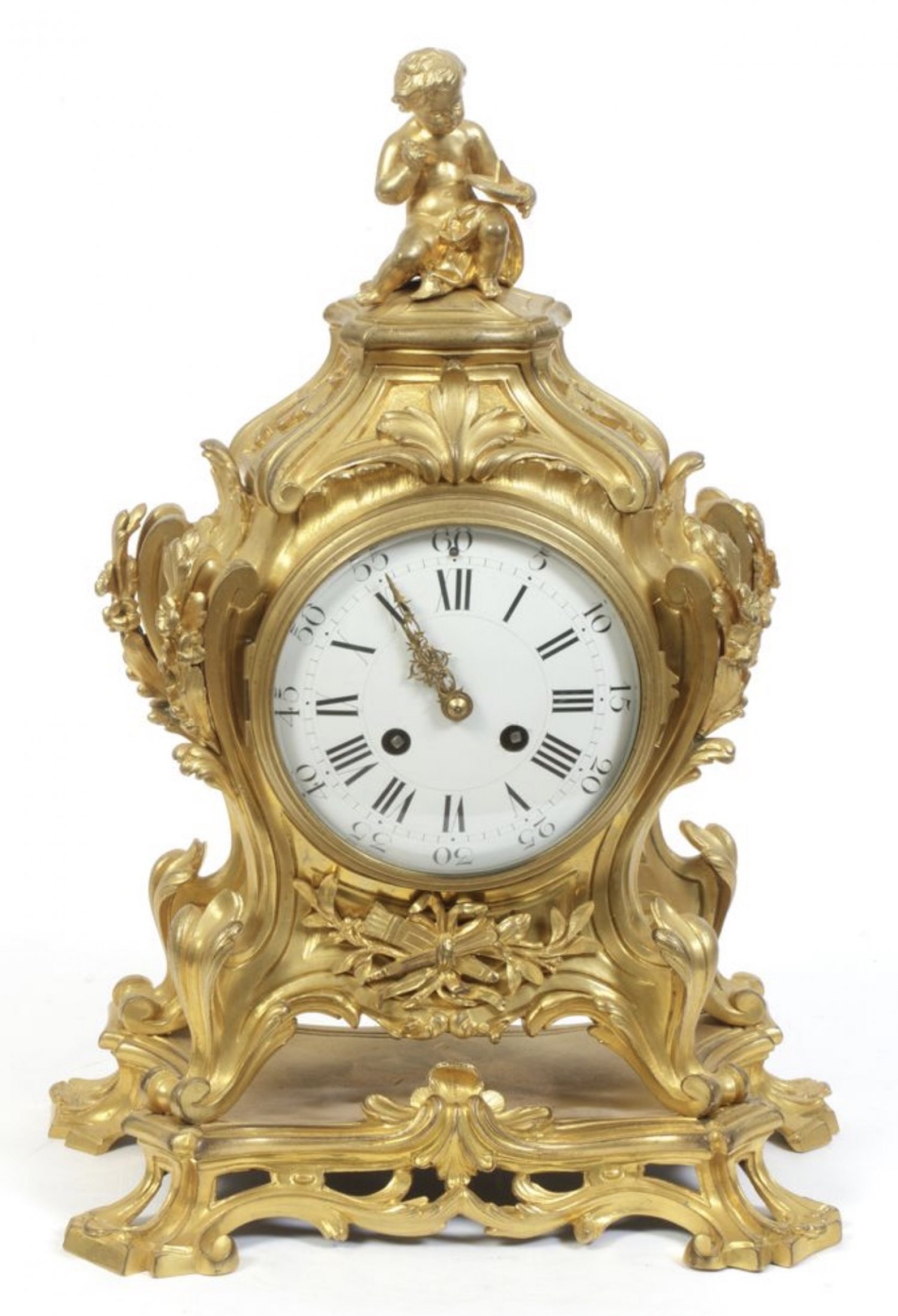 A Fine French Gilt-Bronze Mantel Clock by Vincenti & Cie 1855 