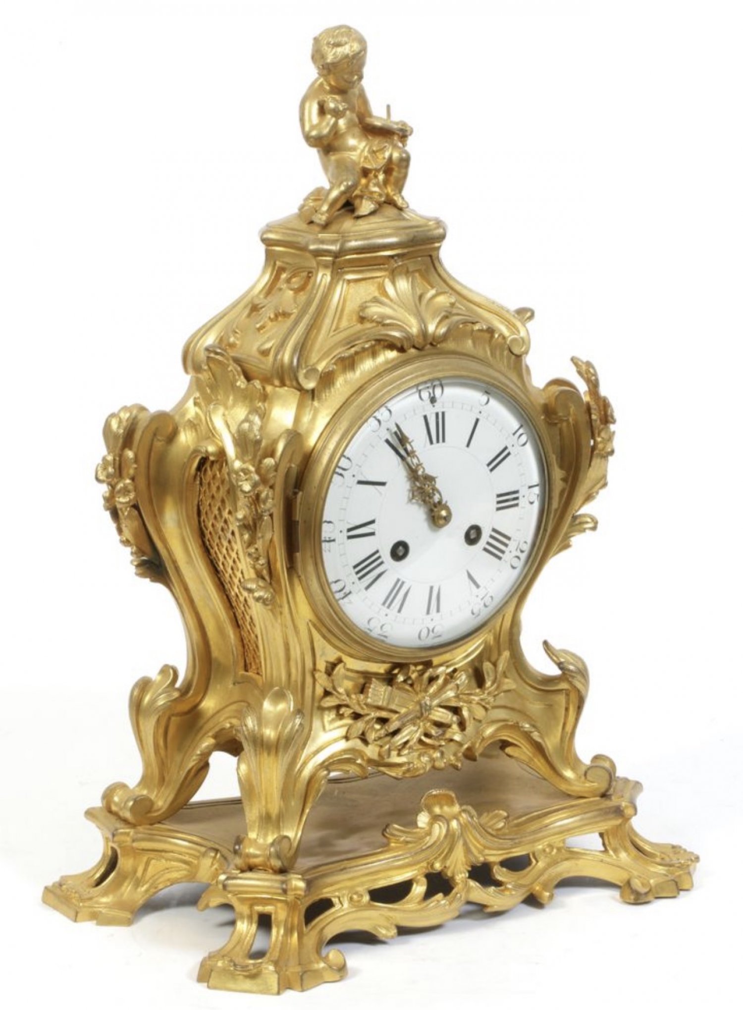 A Fine French Gilt-Bronze Mantel Clock by Vincenti & Cie 1855 