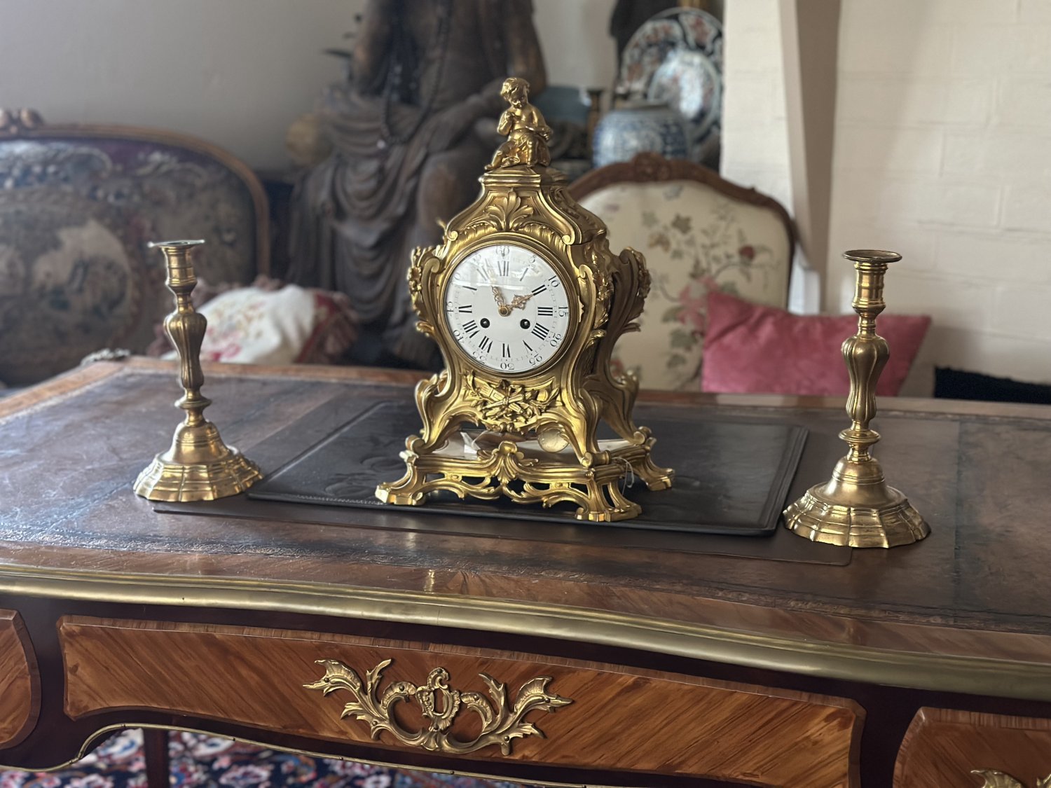 A Fine French Gilt-Bronze Mantel Clock by Vincenti & Cie 1855 