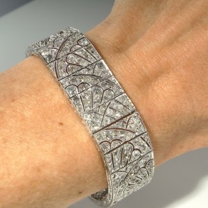 Diamond Bracelet Tennis Bracelet Art Deco Diamond Bracelet 1920s Diamond Bracelet 1930s Diamond Bracelet French Art Deco Antique Bracelet
