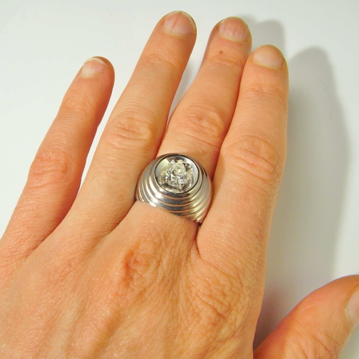 Piaget Diamond Ring Unique Engagement Ring Swiss Designer Minimalist Engagement Ring Wedding Band Ring Unisex Ring Modernist Jewelry Mid Century