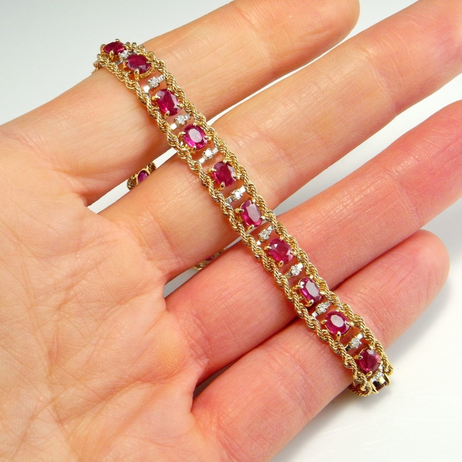 Ruby bracelet for women, wedding jewelry, Anniversary Gift, birthday G —  Vastustoreonline