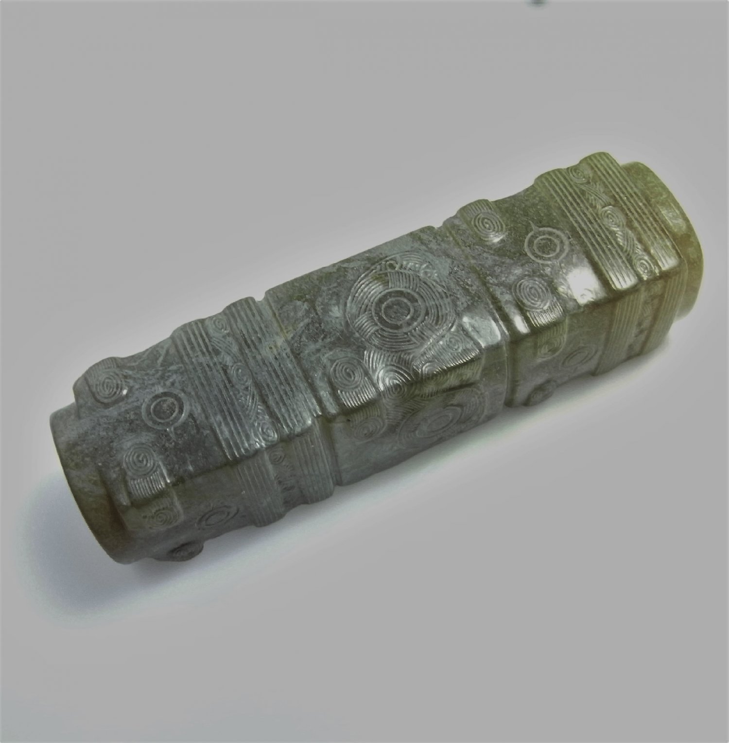 Ancient Jade Liangzhu Jade Amulet Pendant Cong Stone Age Artifacts and Art Antiquities Archaic Jades