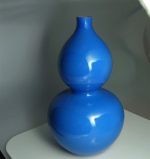 Yongzheng Mark and Period Turquoise Glazed Vase Double Gourd Chinese Antiques Antique Vase 18th Century Porcelain Blue