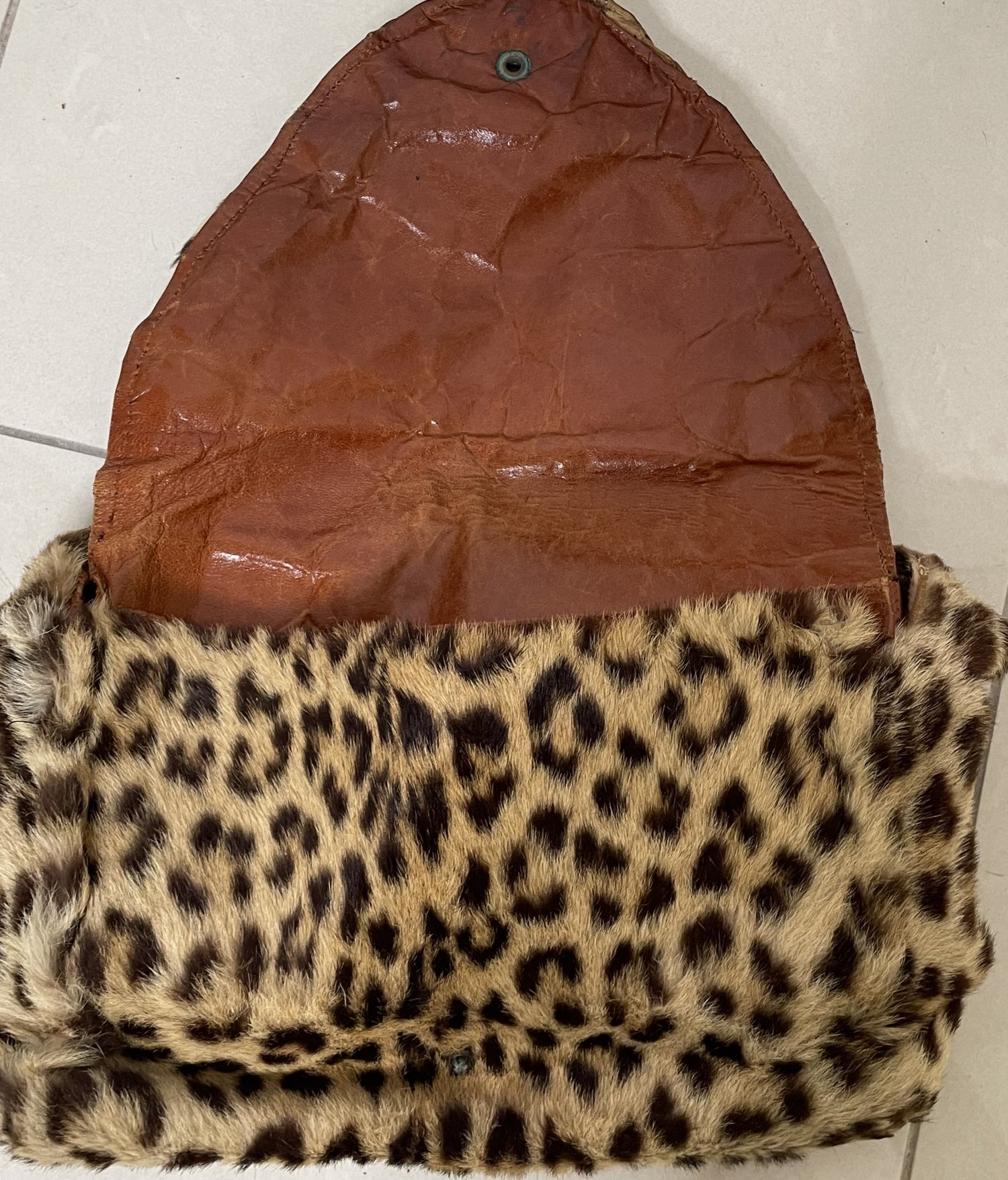 1930s Leopard Fur Bag Restore or Display 